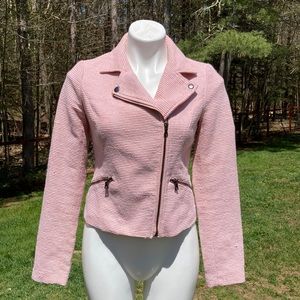 Candie’s textured nubby moto jacket with sparkle size S